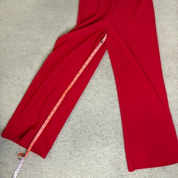 FAVLUX Red Flutter Sleeve Wide Leg Jumpsuit - Size Medium - Picture 11 of 11
